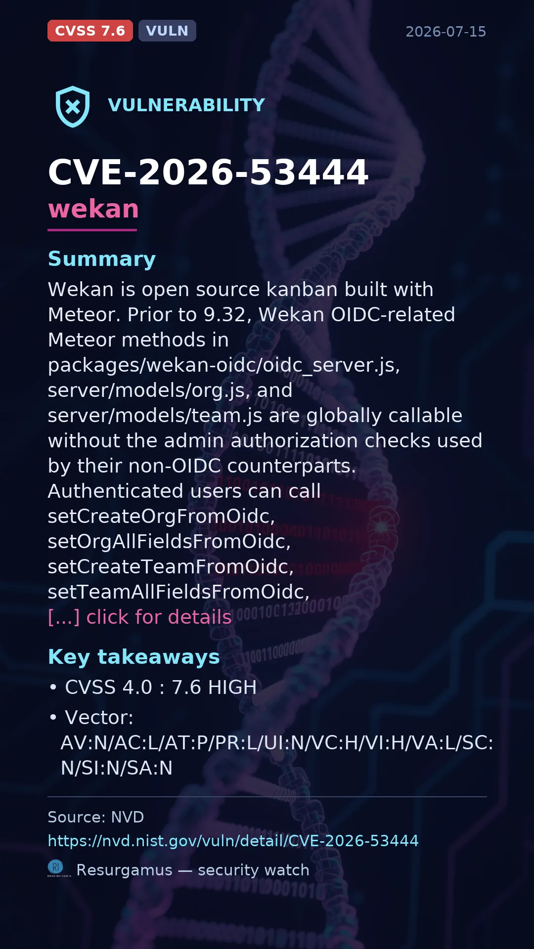 CVE-2026-53444 wekan Vulnerability