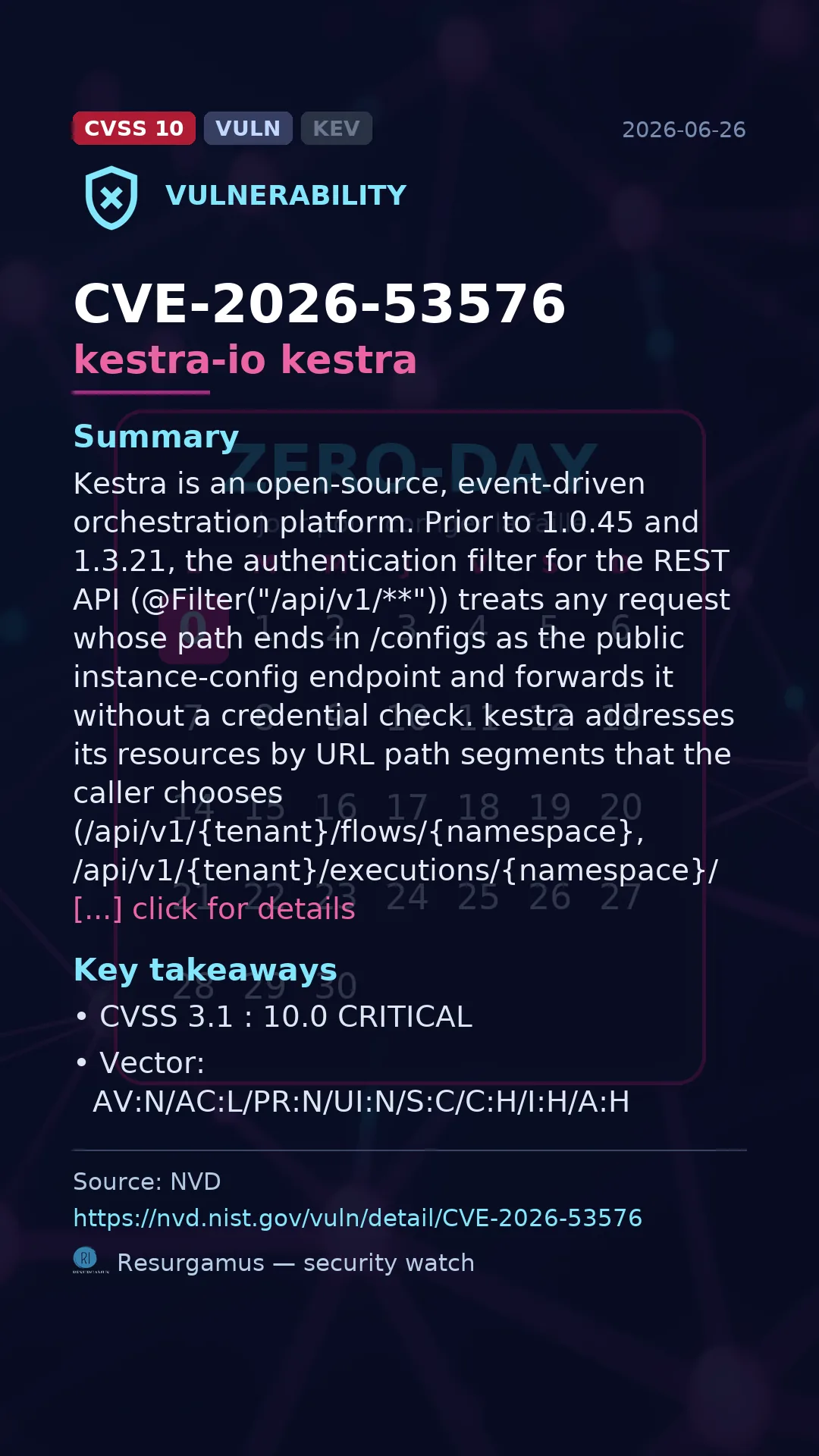 CVE-2026-53576 kestra-io kestra Vulnerability