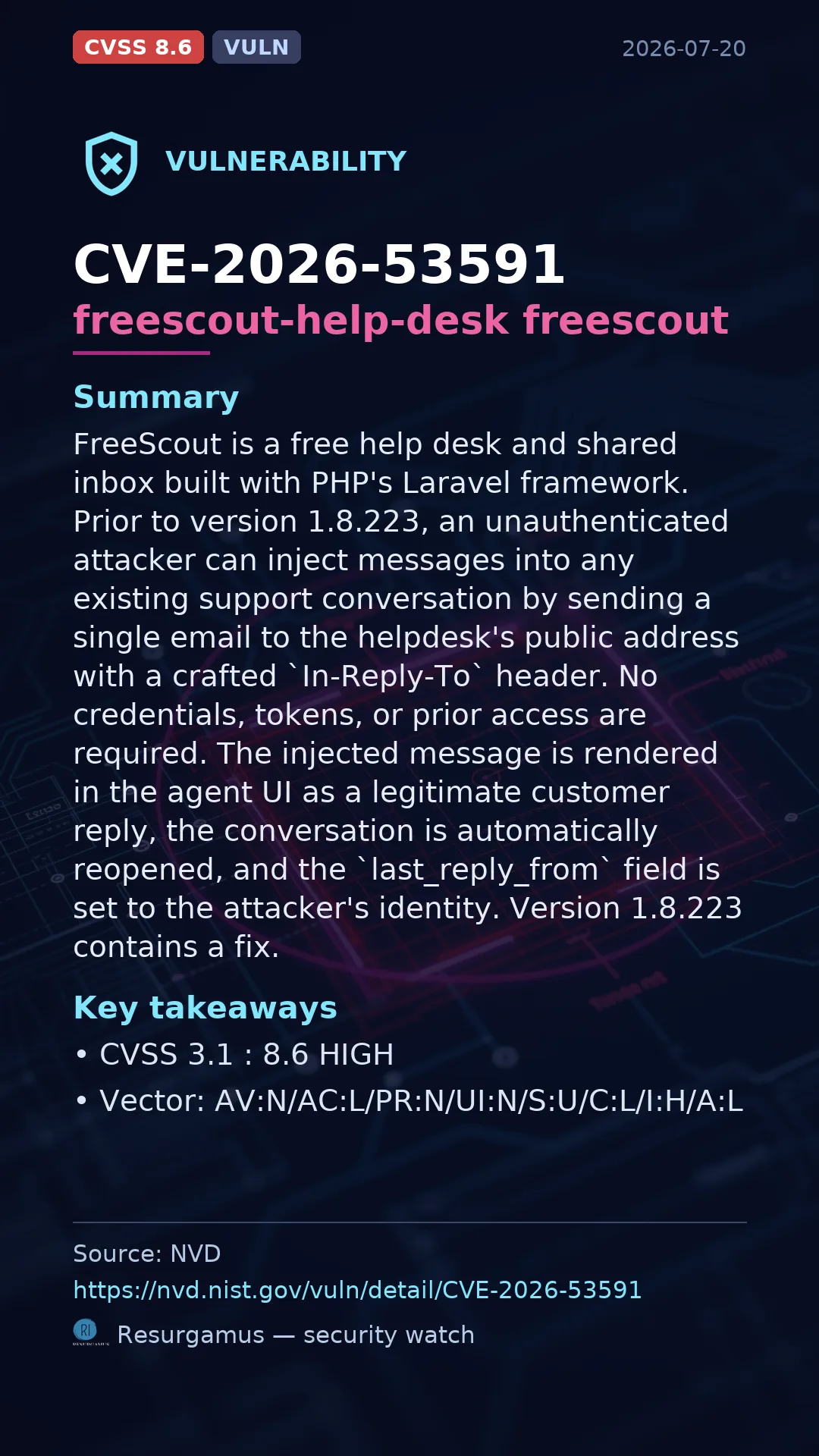 CVE-2026-53591 freescout-help-desk freescout Vulnerability