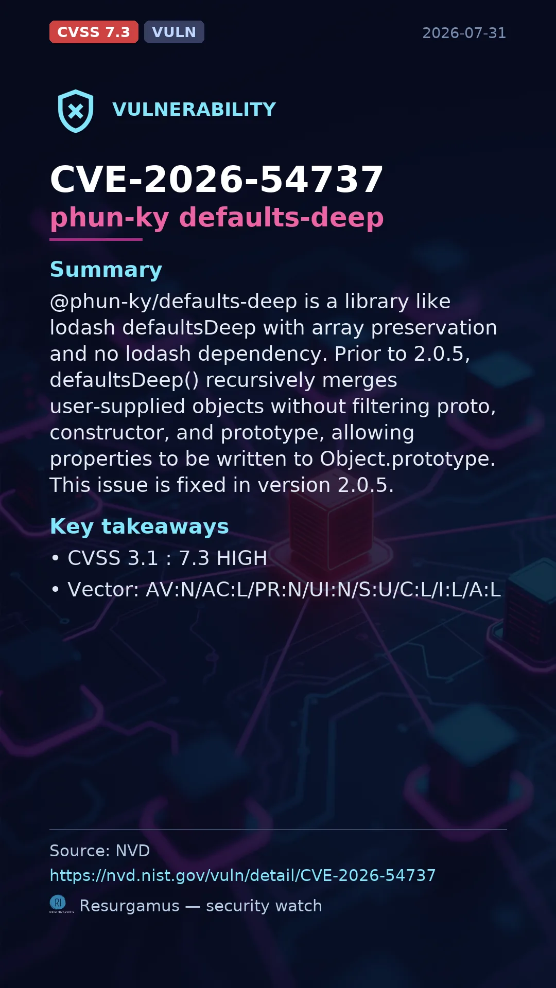 CVE-2026-54737 phun-ky defaults-deep Vulnerability