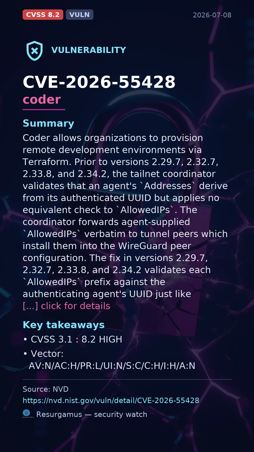 CVE-2026-55428 coder Vulnerability