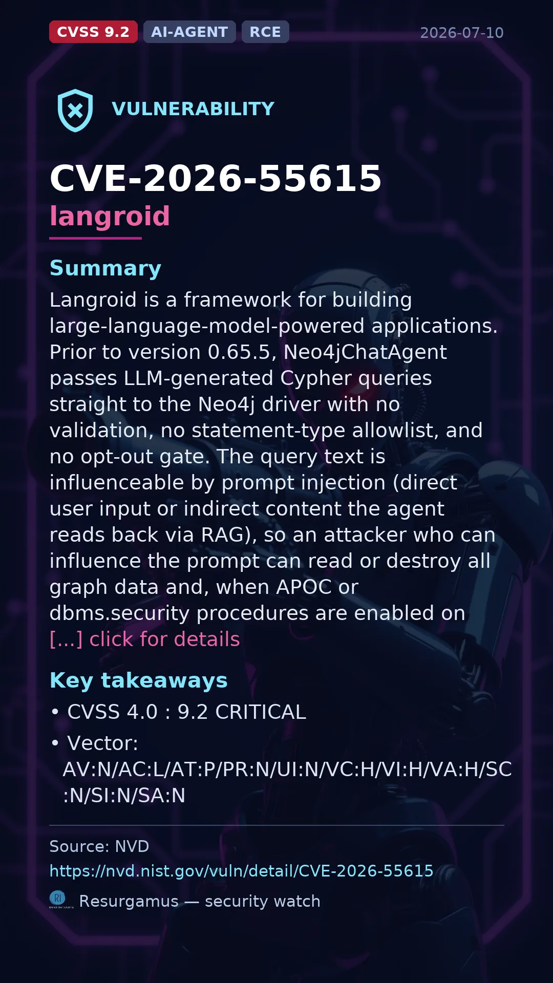 CVE-2026-55615 langroid Vulnerability