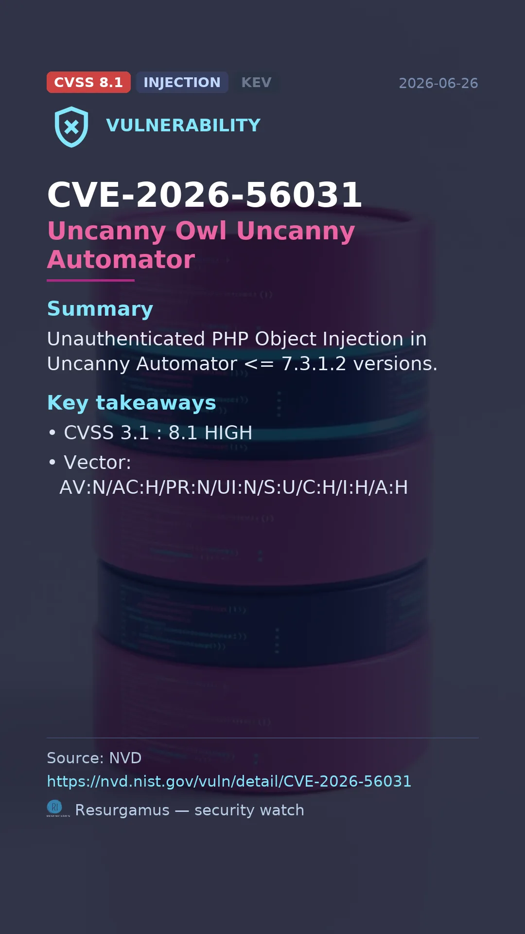 CVE-2026-56031 Uncanny Owl Uncanny Automator Vulnerability