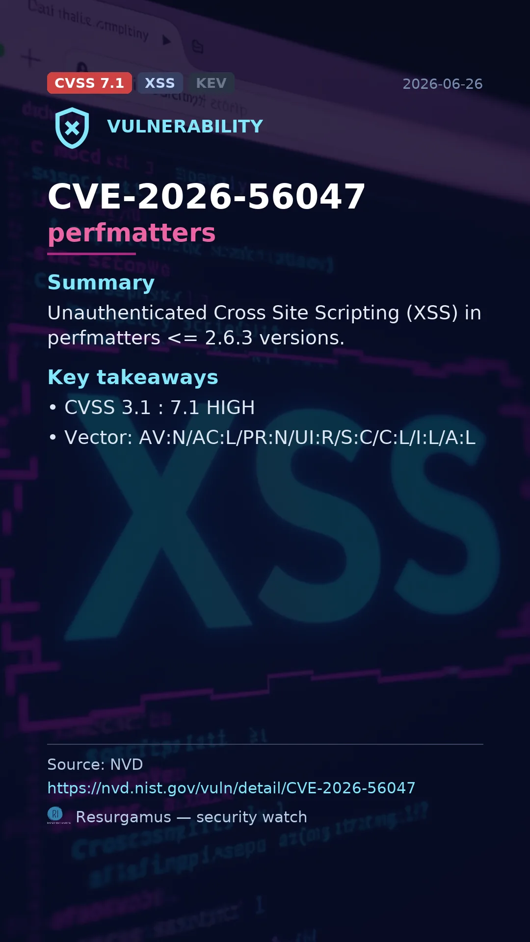 CVE-2026-56047 perfmatters Vulnerability