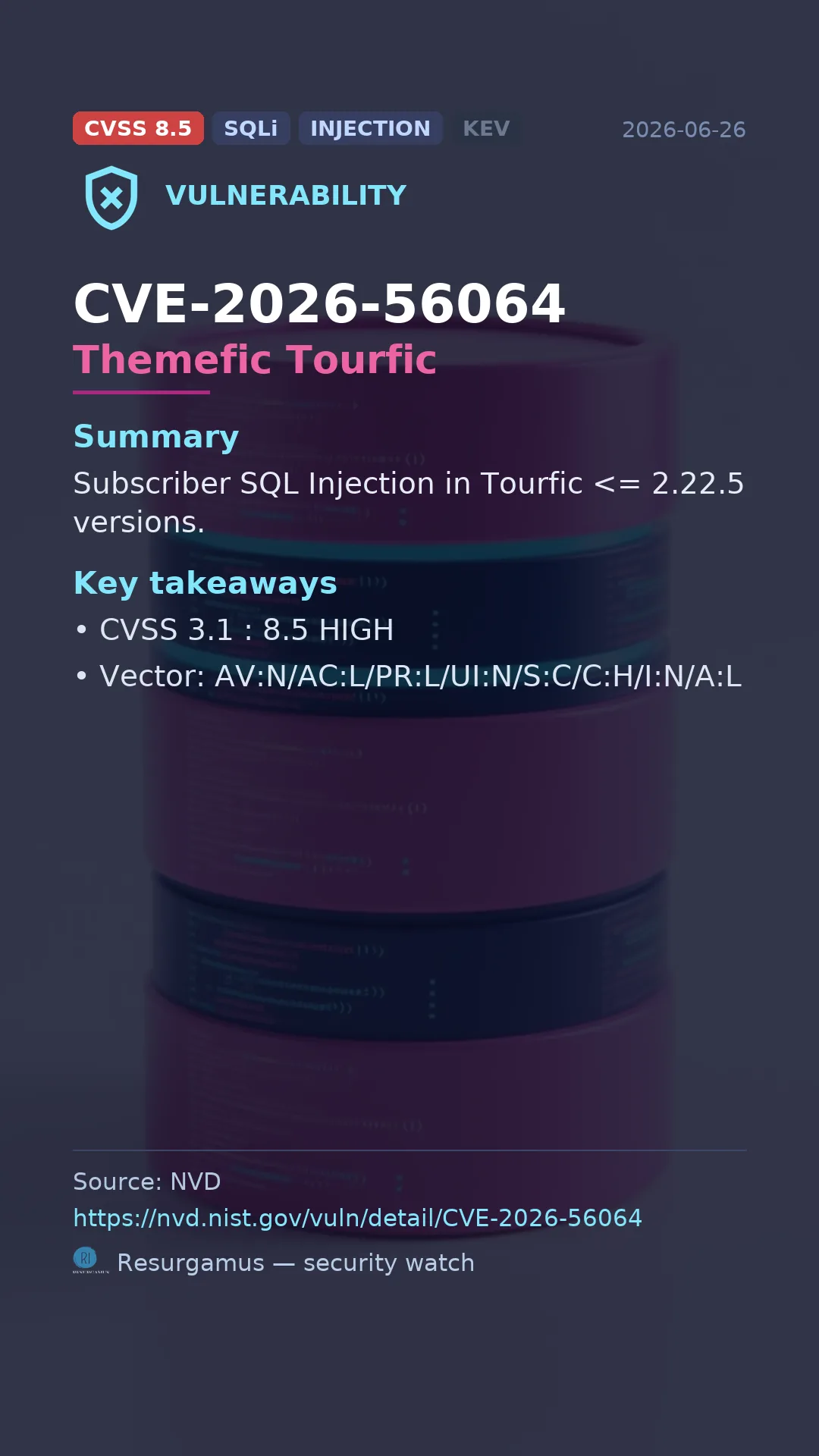 CVE-2026-56064 Themefic Tourfic Vulnerability