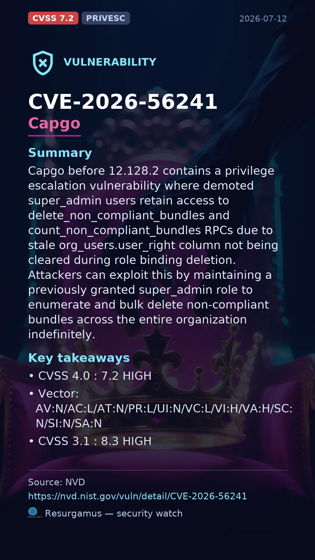 CVE-2026-56241 Capgo Vulnerability