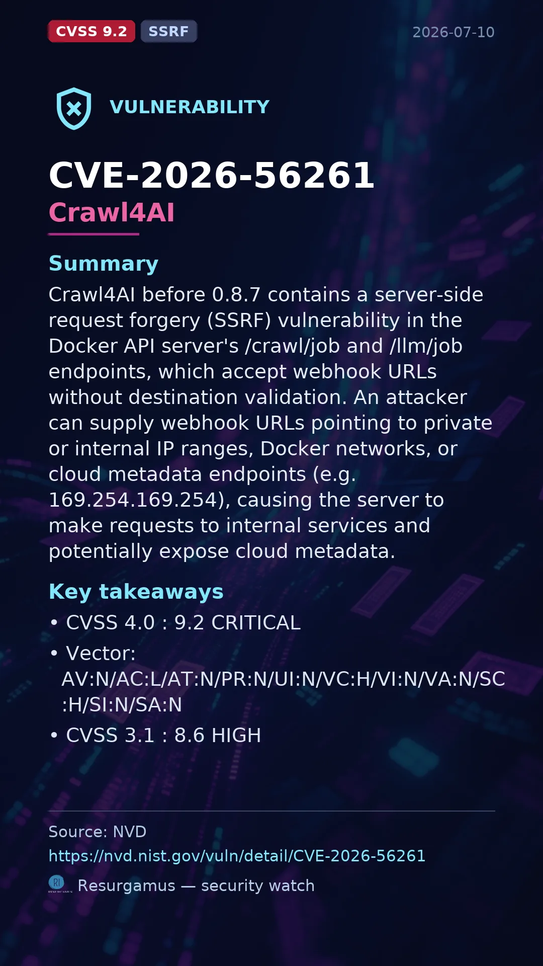 CVE-2026-56261 Crawl4AI Vulnerability