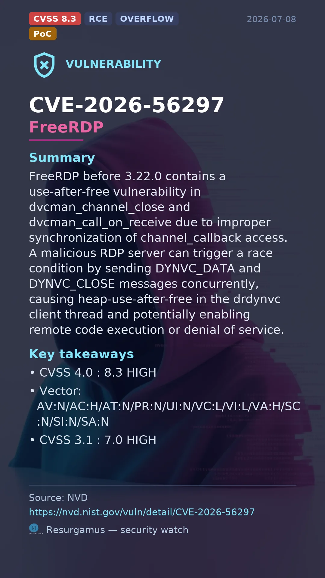 CVE-2026-56297 FreeRDP Vulnerability