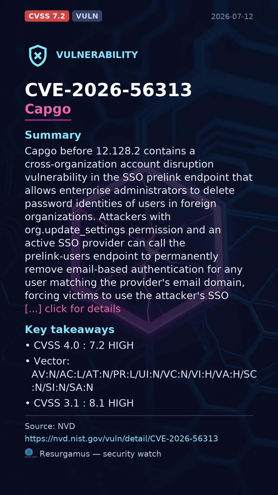 CVE-2026-56313 Capgo Vulnerability