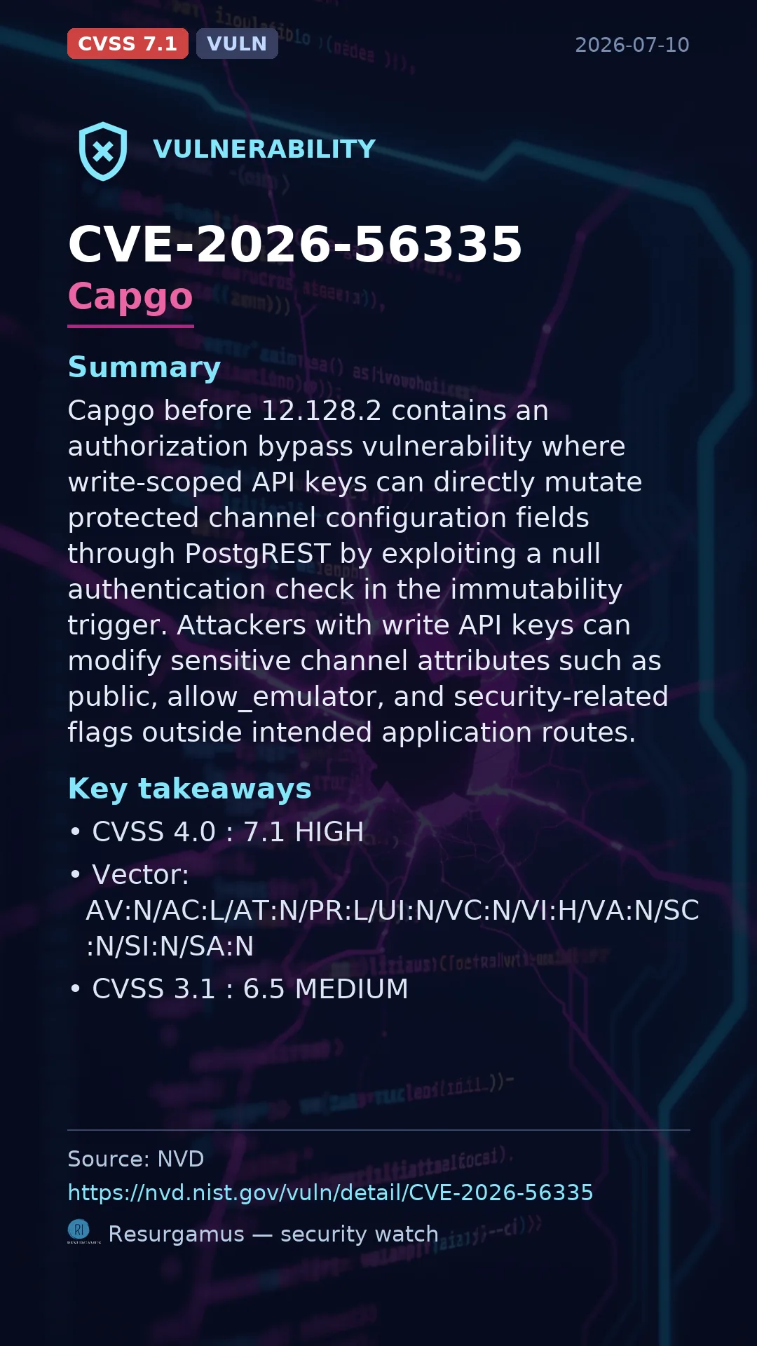 CVE-2026-56335 Capgo Vulnerability
