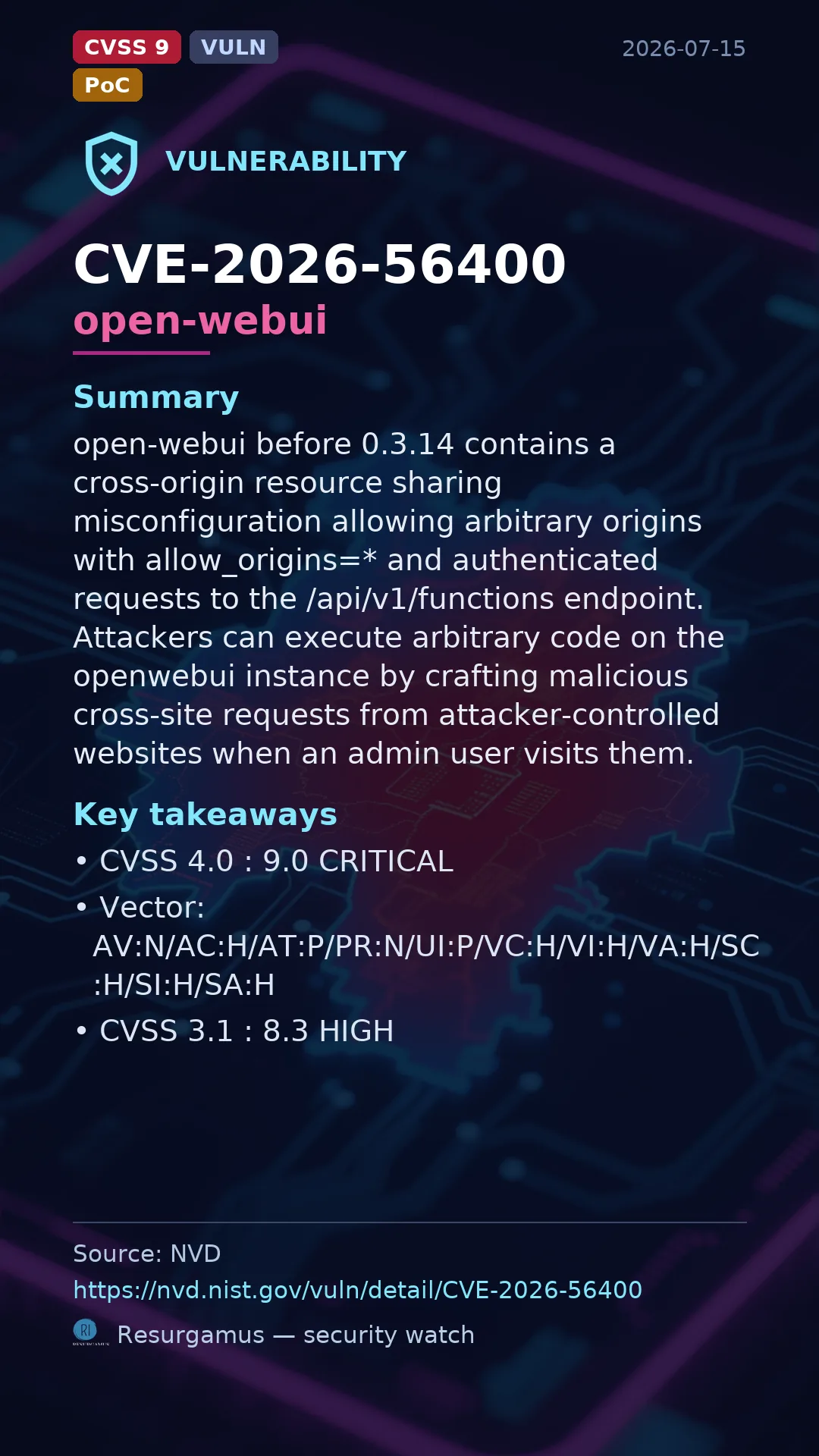CVE-2026-56400 open-webui Vulnerability