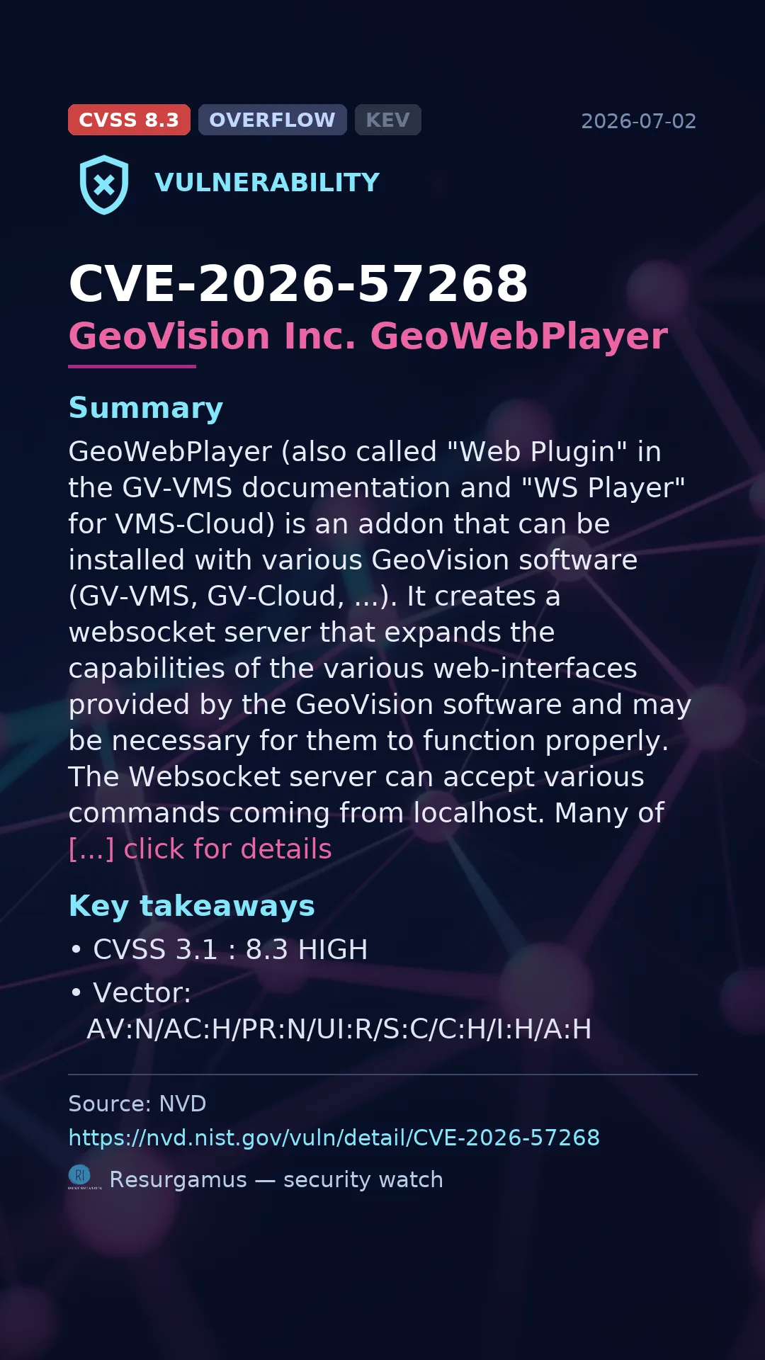 CVE-2026-57268 GeoVision Inc. GeoWebPlayer Vulnerability