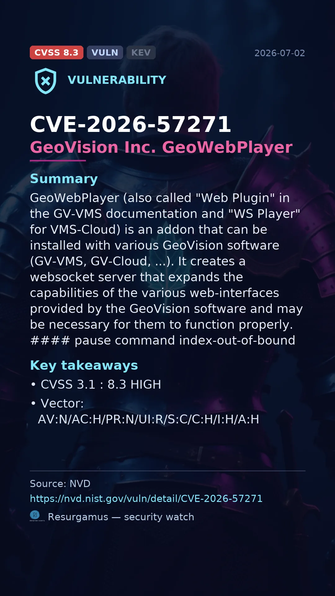 CVE-2026-57271 GeoVision Inc. GeoWebPlayer Vulnerability
