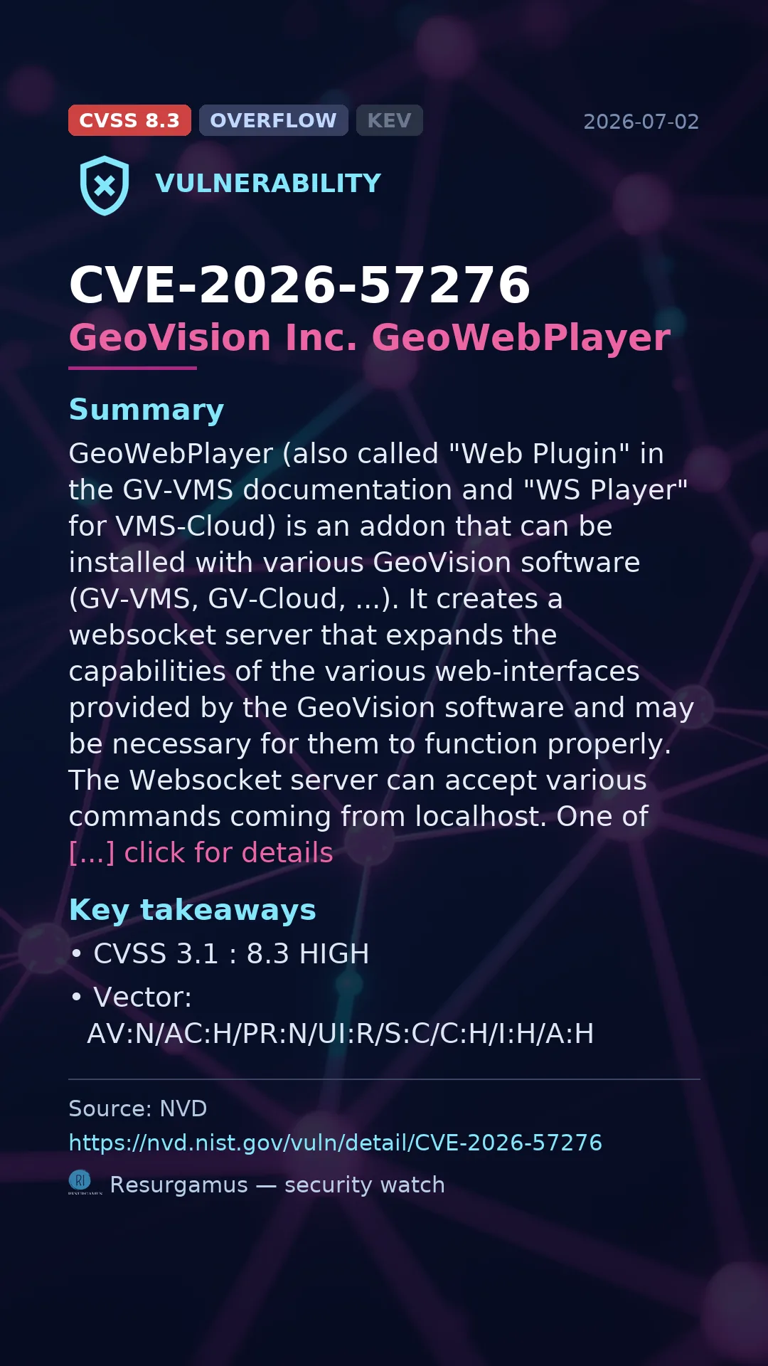 CVE-2026-57276 GeoVision Inc. GeoWebPlayer Vulnerability