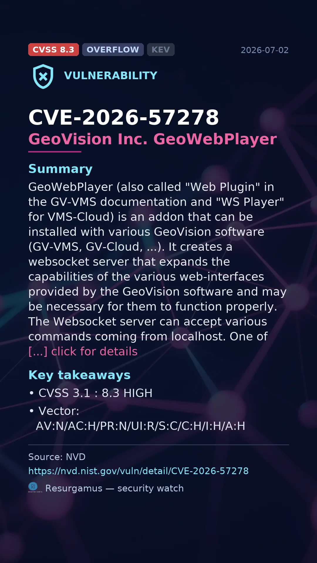 CVE-2026-57278 GeoVision Inc. GeoWebPlayer Vulnerability