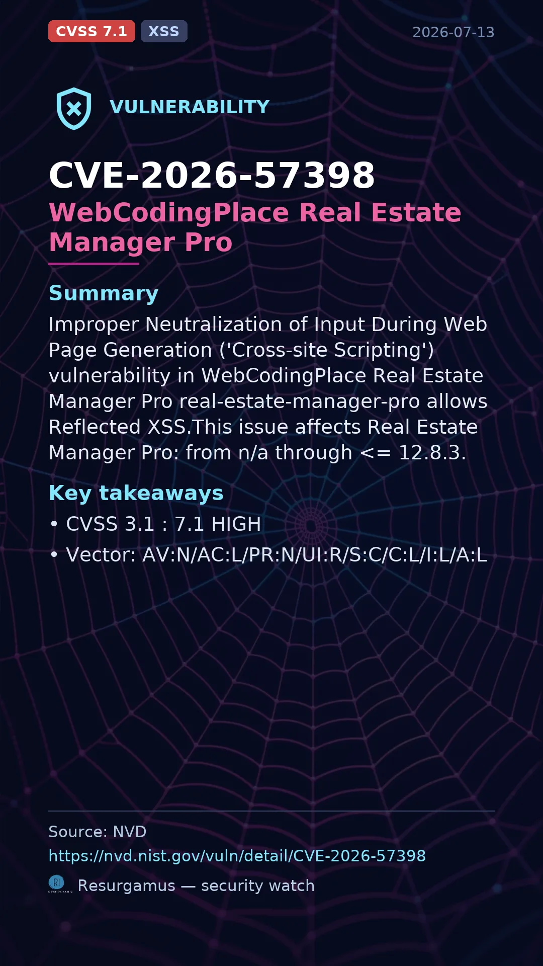 CVE-2026-57398 WebCodingPlace Real Estate Manager Pro Vulnerability