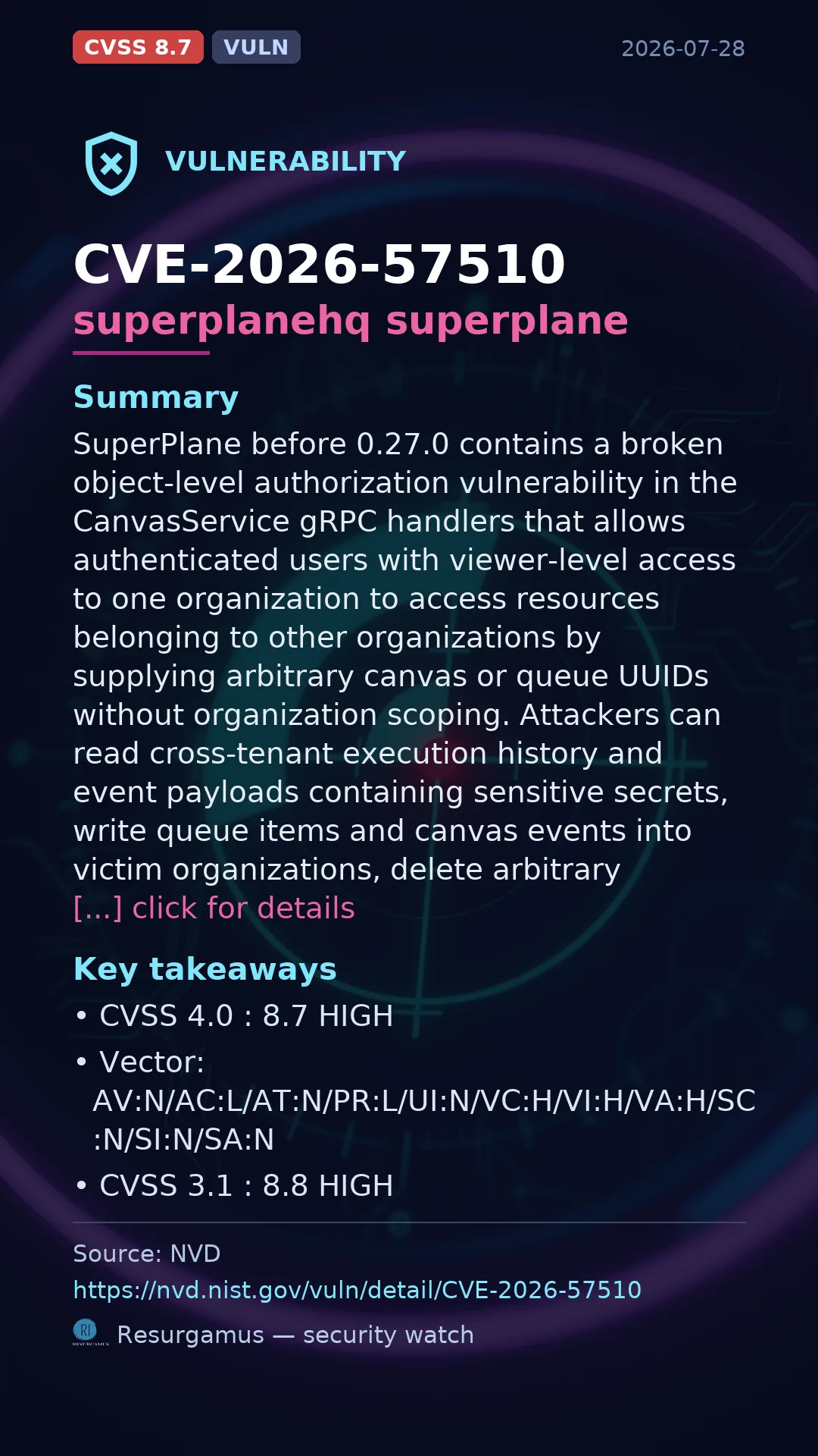 CVE-2026-57510 superplanehq superplane Vulnerability