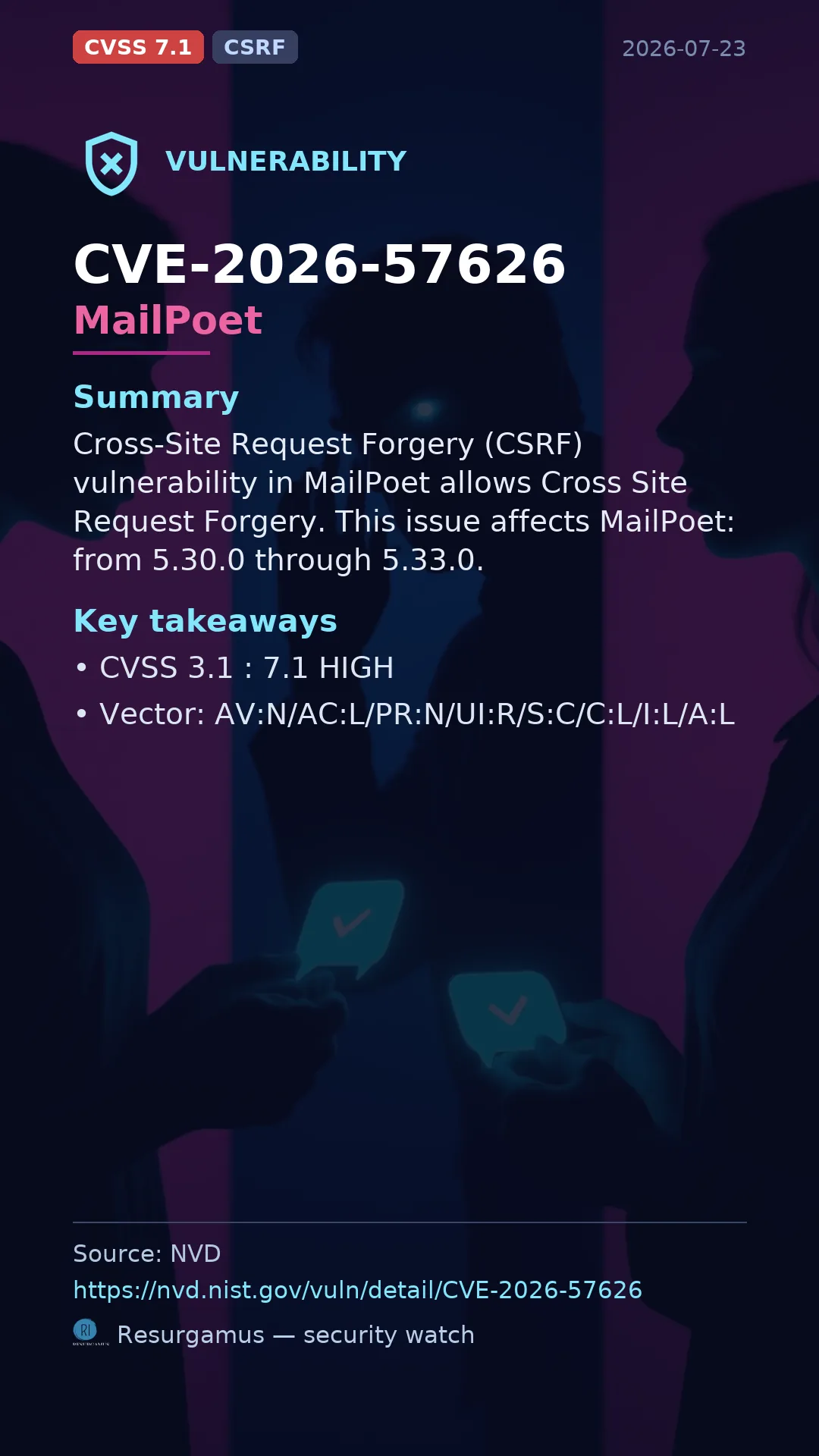 CVE-2026-57626 MailPoet Vulnerability