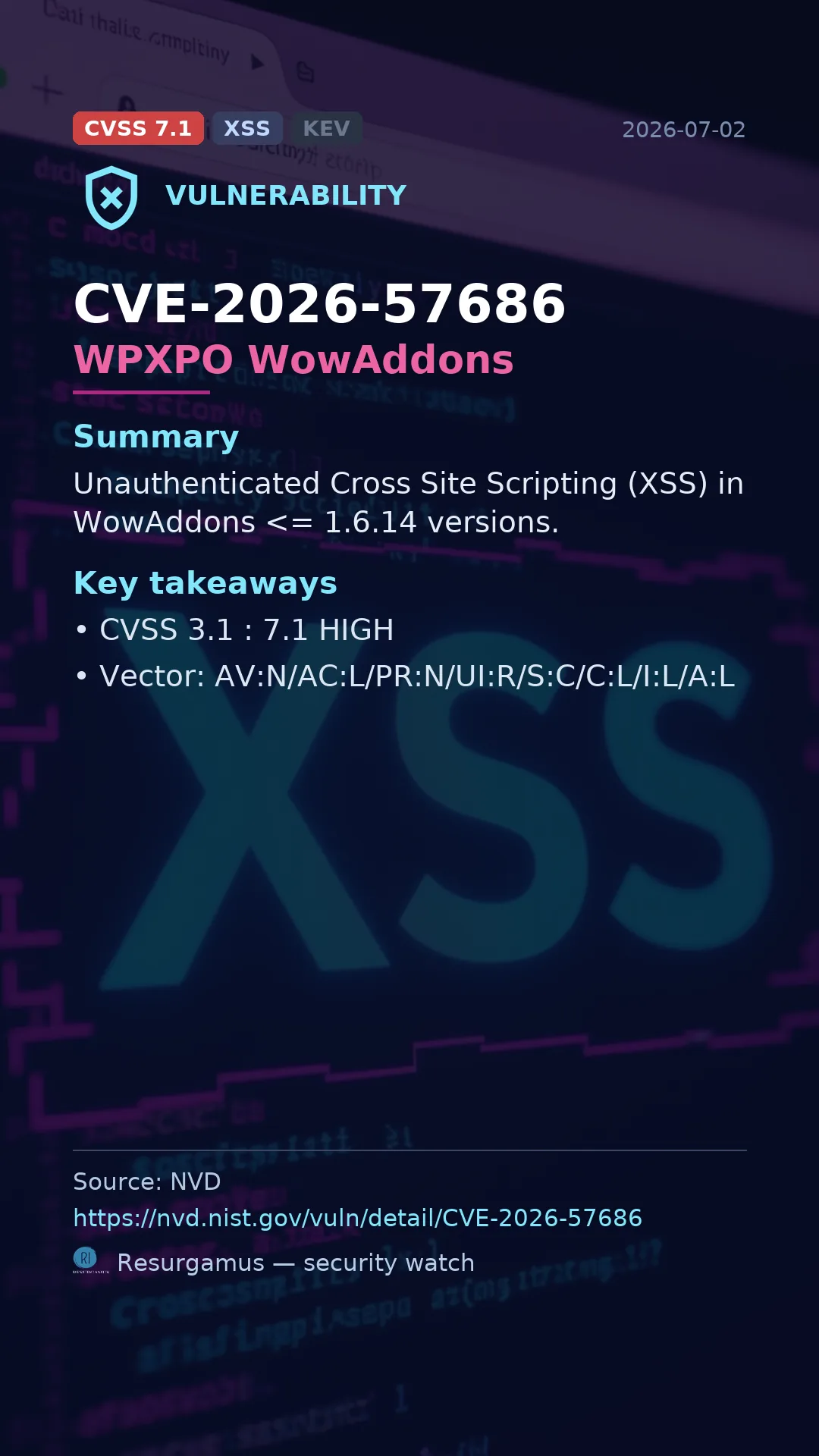 CVE-2026-57686 WPXPO WowAddons Vulnerability