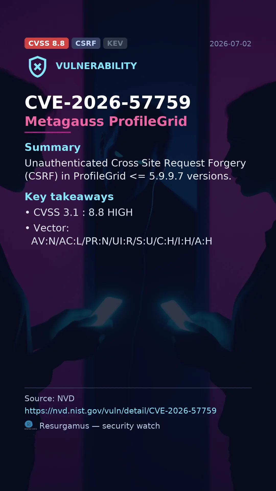 CVE-2026-57759 Metagauss ProfileGrid Vulnerability