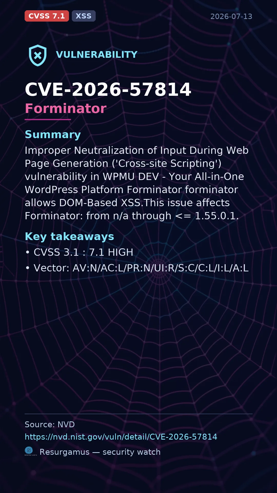 CVE-2026-57814 Forminator Vulnerability
