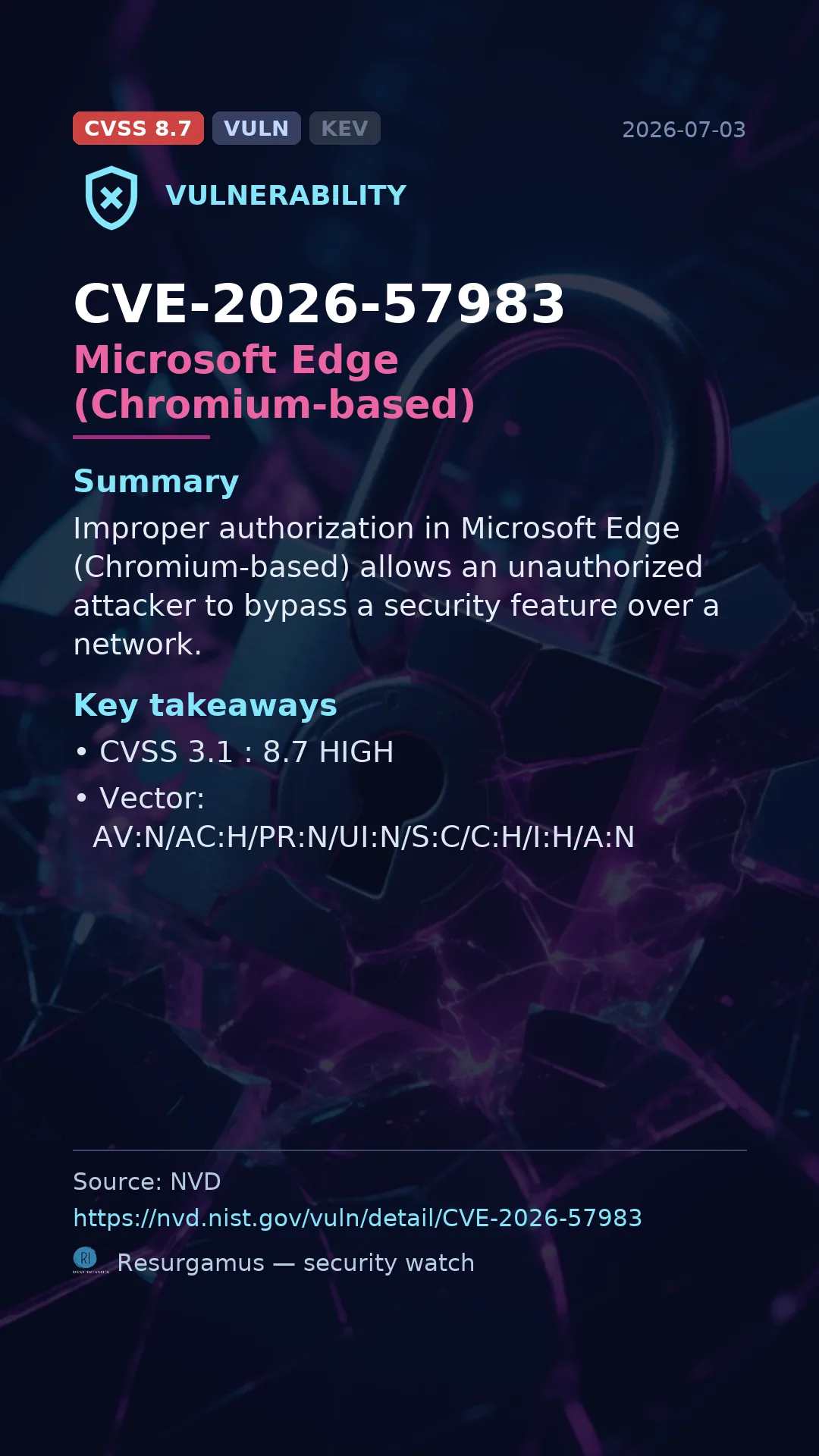 CVE-2026-57983 Microsoft Edge (Chromium-based) Vulnerability