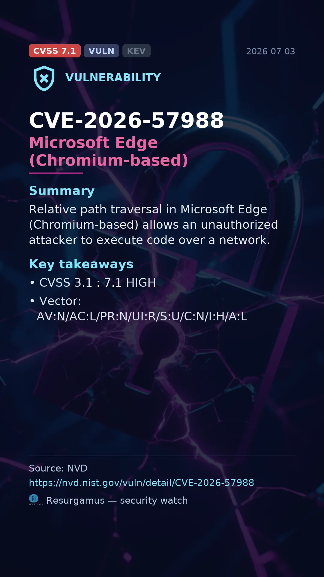 CVE-2026-57988 Microsoft Edge (Chromium-based) Vulnerability
