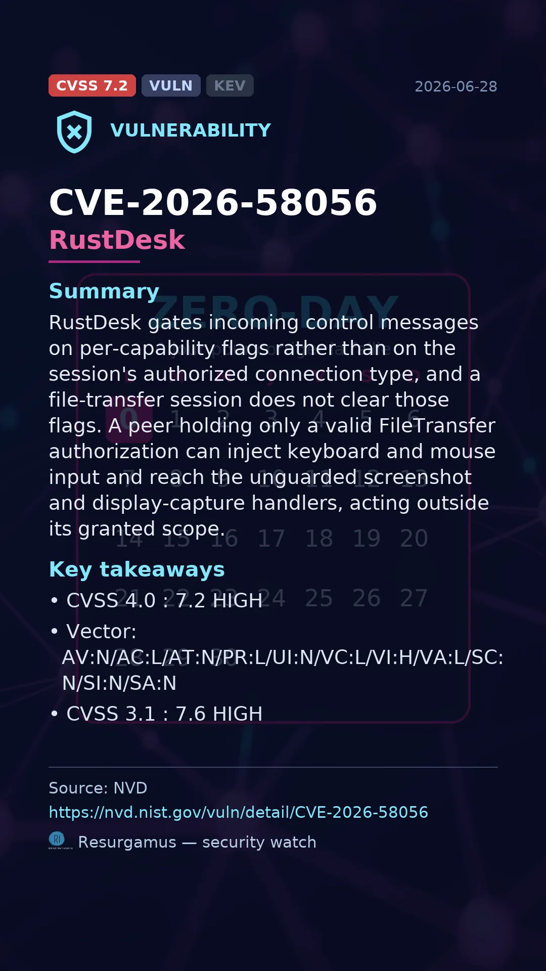 CVE-2026-58056 RustDesk Vulnerability
