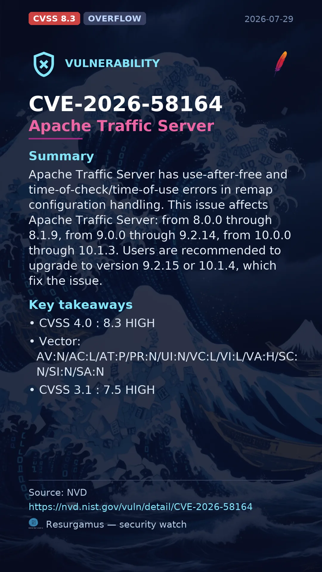 CVE-2026-58164 Apache Traffic Server Vulnerability
