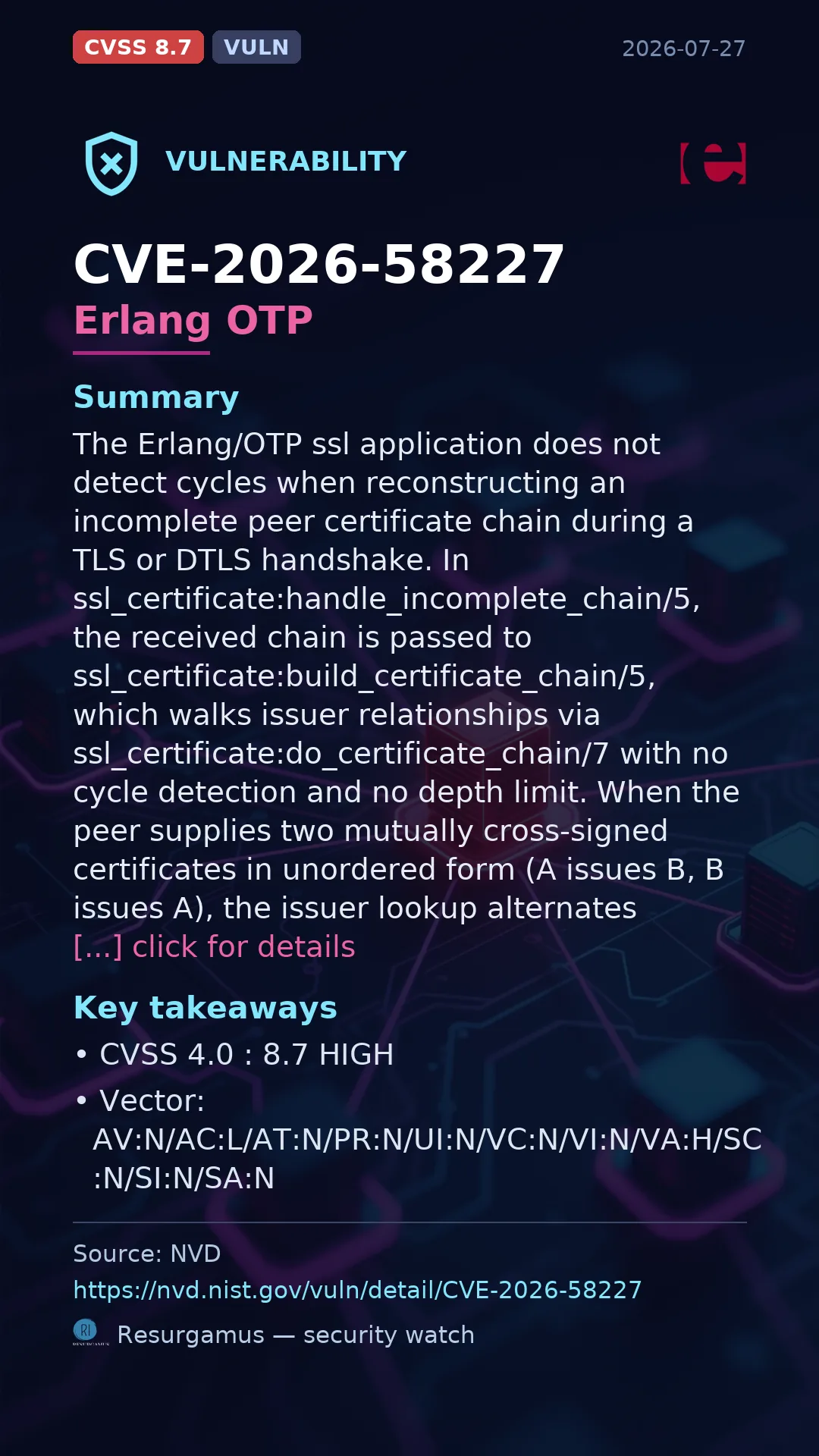 CVE-2026-58227 Erlang OTP Vulnerability