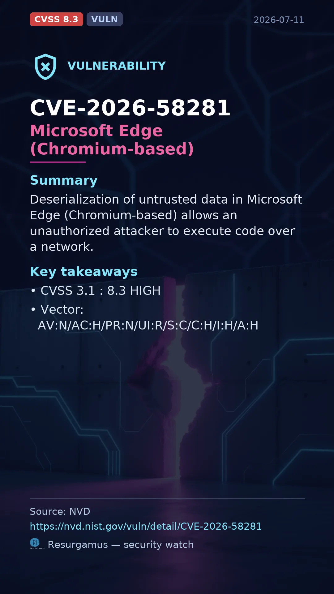 CVE-2026-58281 Microsoft Edge (Chromium-based) Vulnerability