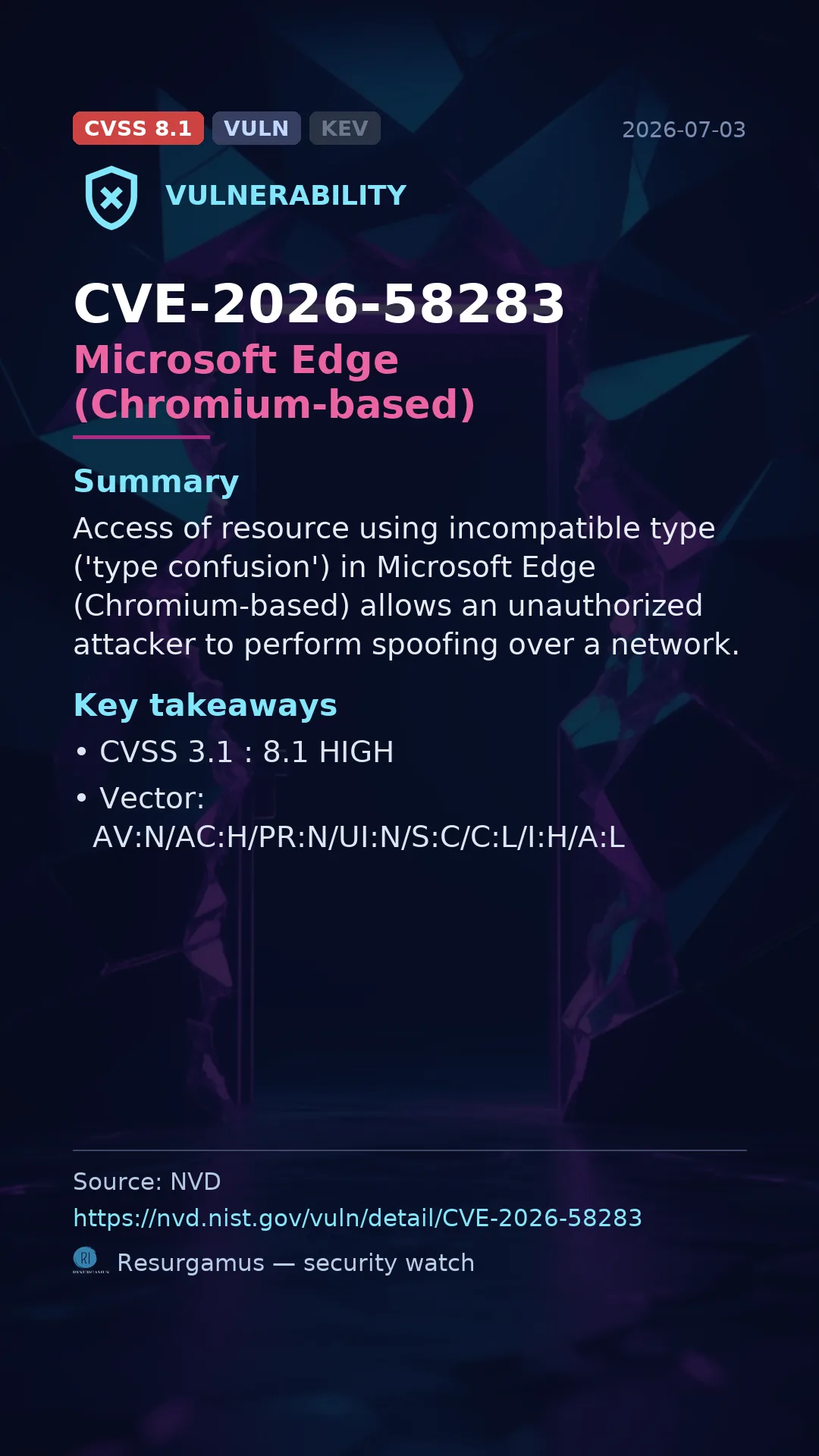 CVE-2026-58283 Microsoft Edge (Chromium-based) Vulnerability