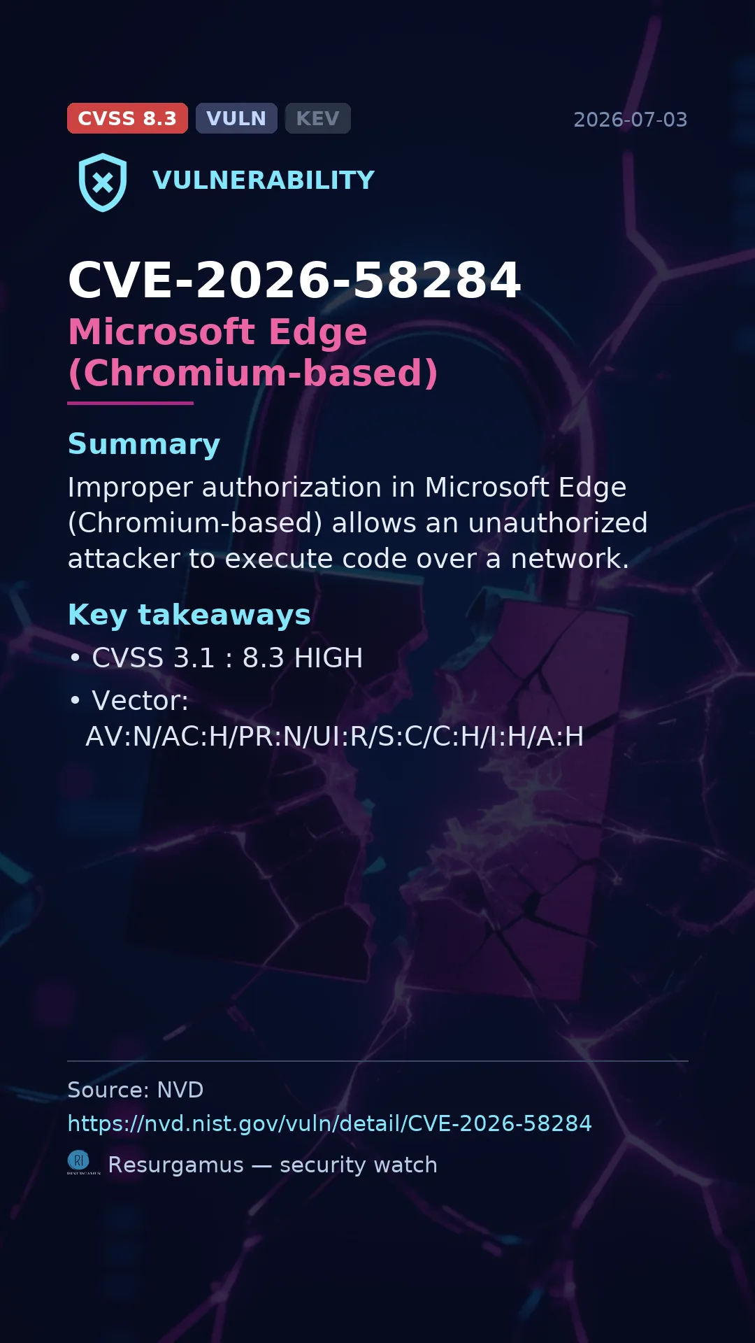 CVE-2026-58284 Microsoft Edge (Chromium-based) Vulnerability