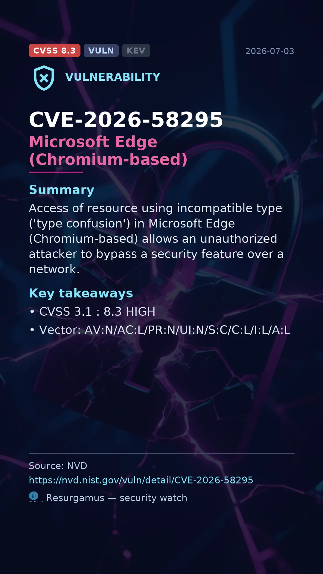 CVE-2026-58295 Microsoft Edge (Chromium-based) Vulnerability
