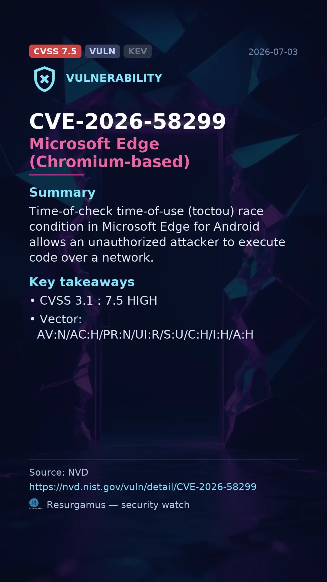 CVE-2026-58299 Microsoft Edge (Chromium-based) Vulnerability
