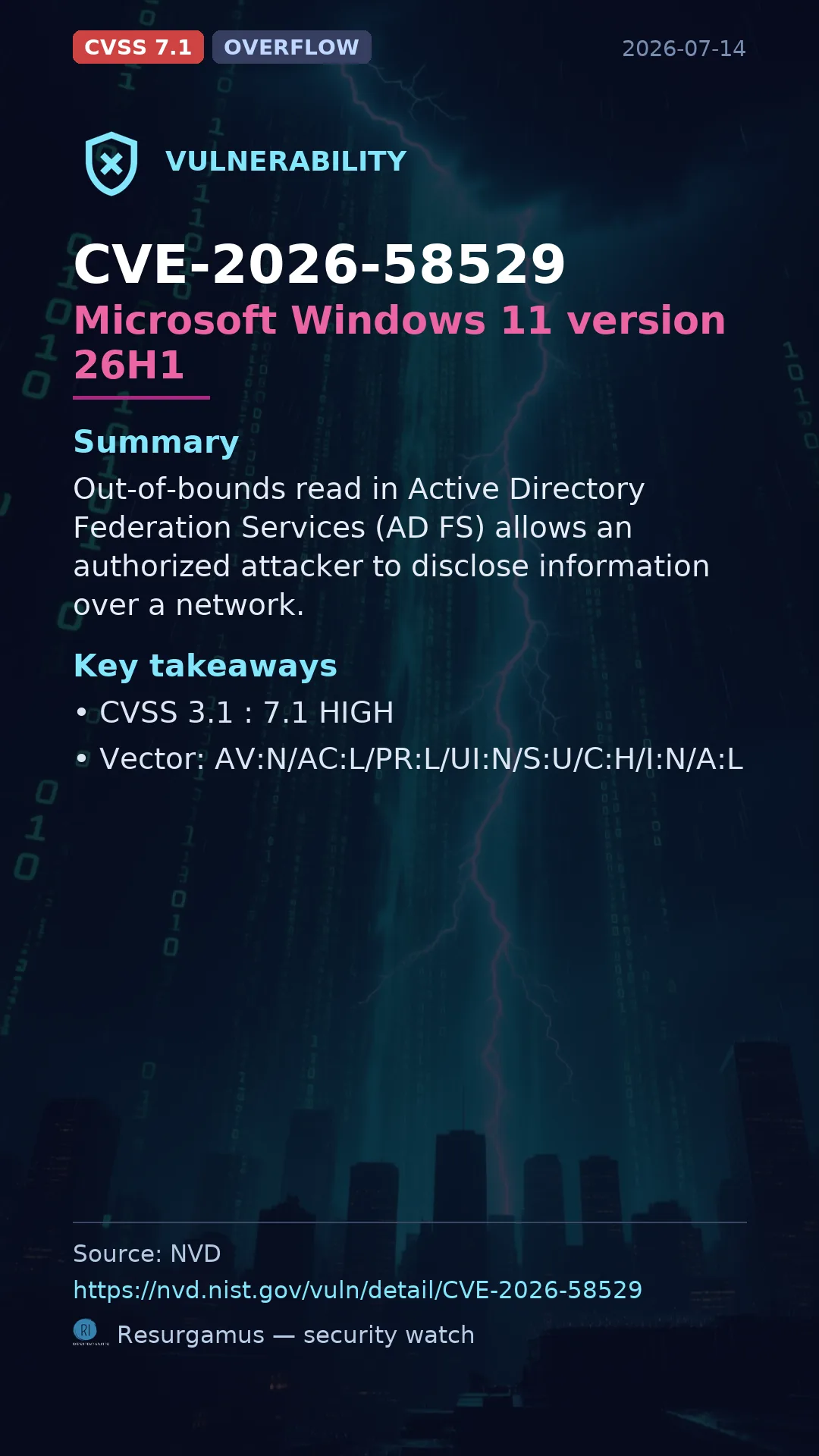 CVE-2026-58529 Microsoft Windows 11 version 26H1 Vulnerability