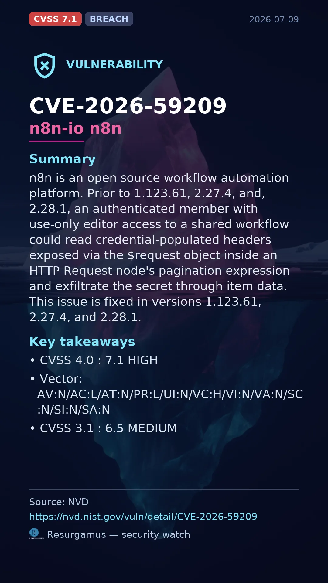 CVE-2026-59209 n8n-io n8n Vulnerability