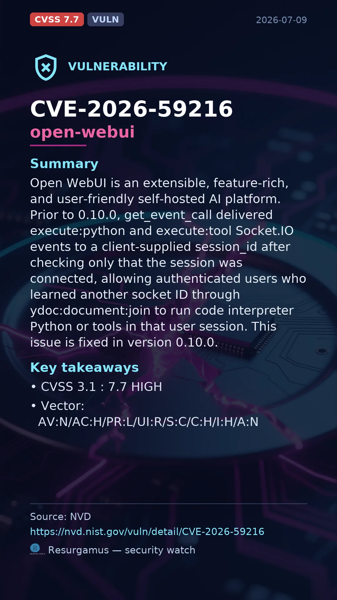 CVE-2026-59216 open-webui Vulnerability