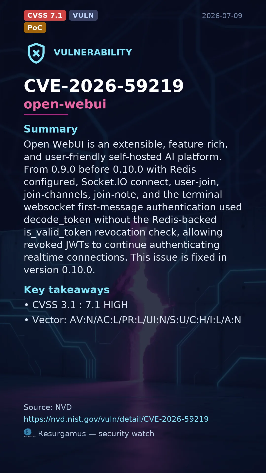 CVE-2026-59219 open-webui Vulnerability