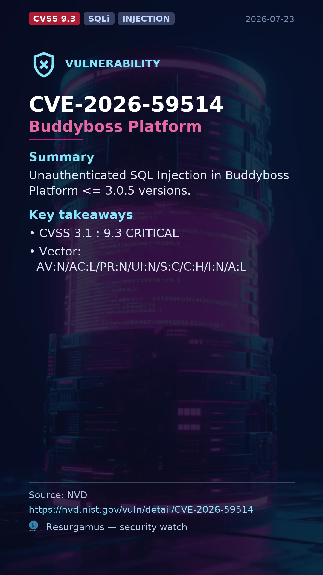 CVE-2026-59514 Buddyboss Platform Vulnerability