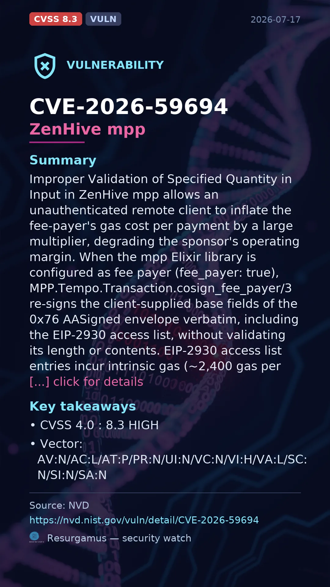 CVE-2026-59694 ZenHive mpp Vulnerability