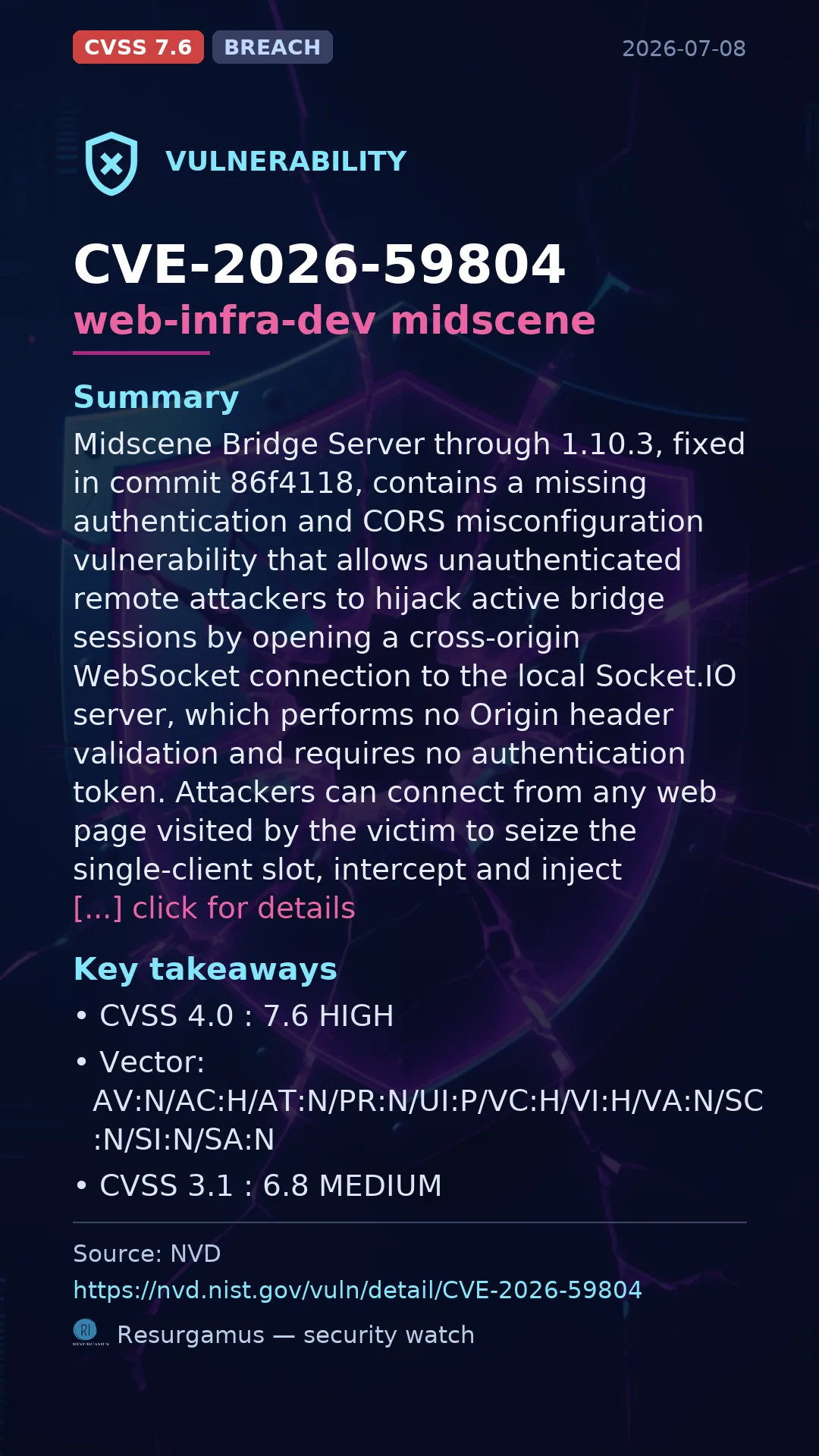 CVE-2026-59804 web-infra-dev midscene Vulnerability