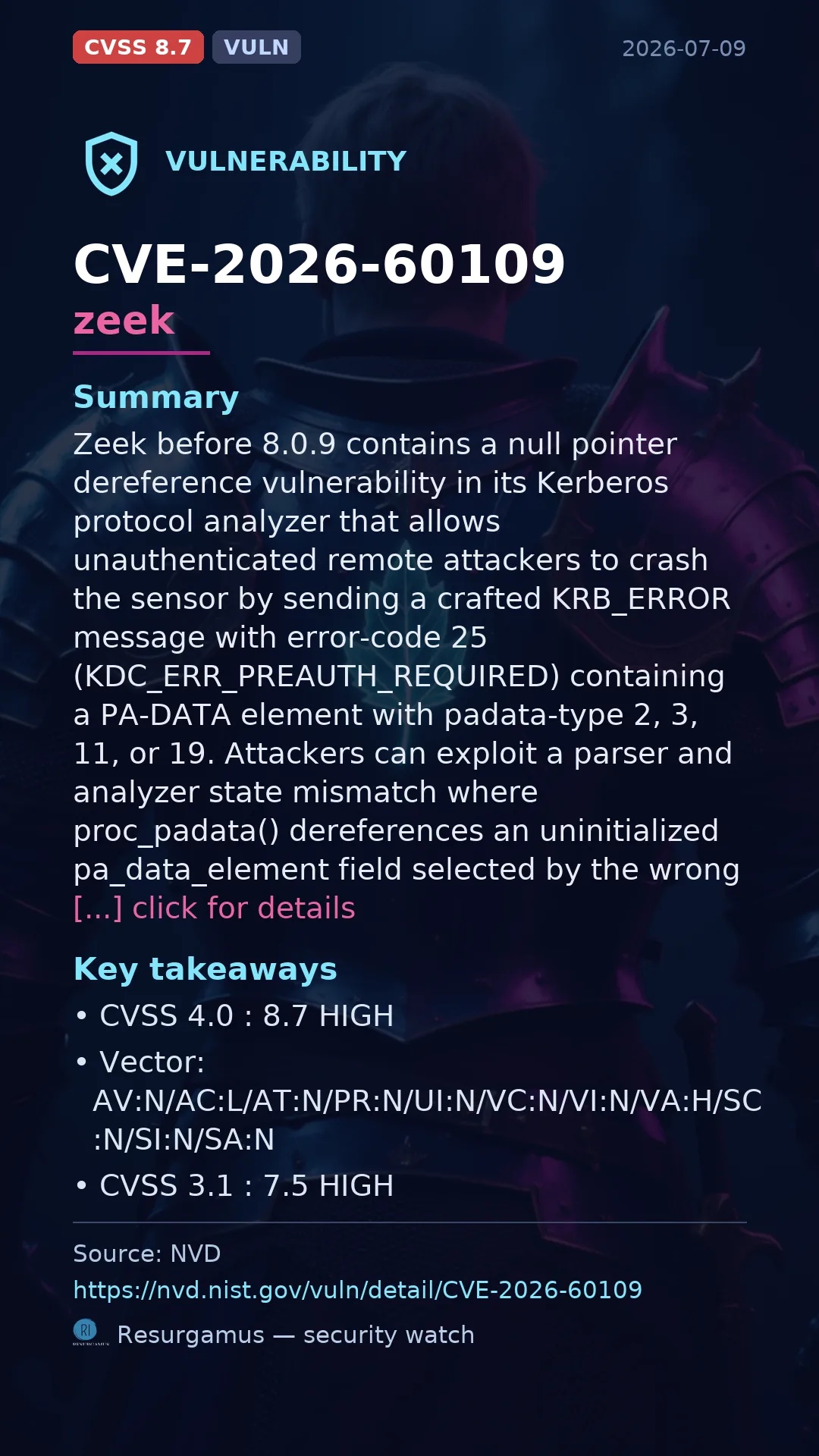 CVE-2026-60109 zeek Vulnerability