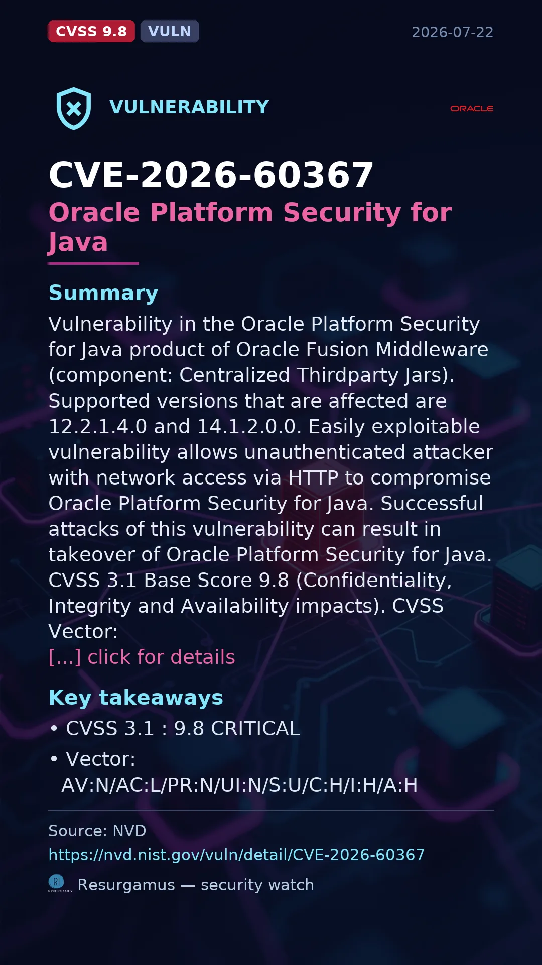CVE-2026-60367 Oracle Platform Security for Java Vulnerability