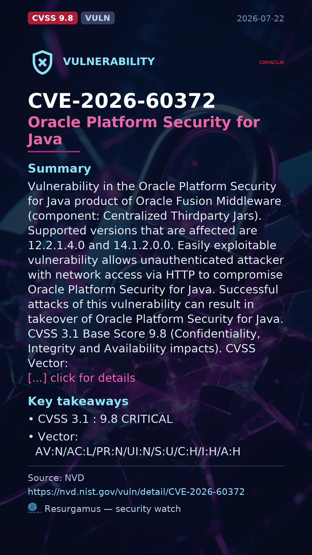 CVE-2026-60372 Oracle Platform Security for Java Vulnerability