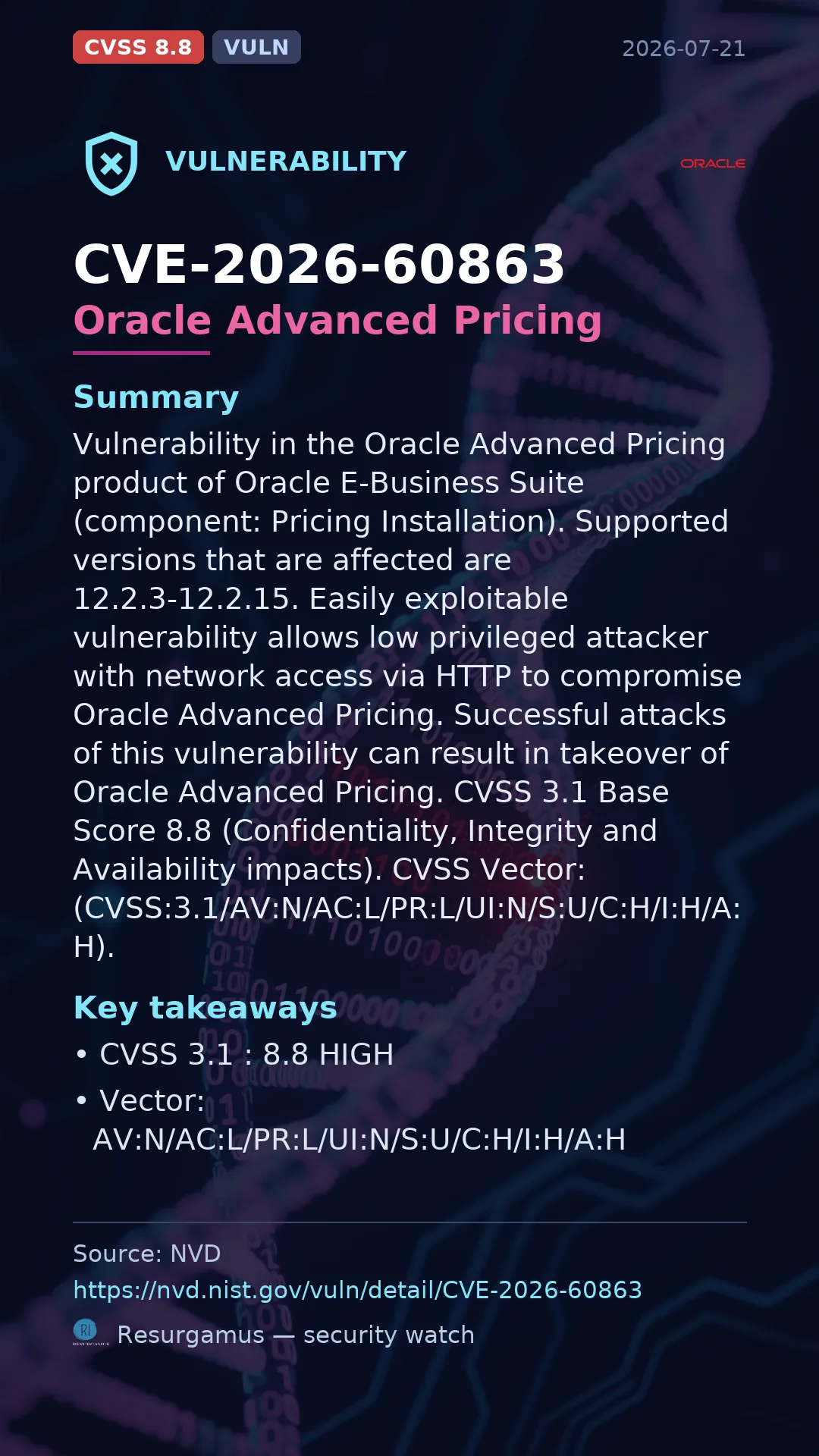 CVE-2026-60863 Oracle Advanced Pricing Vulnerability