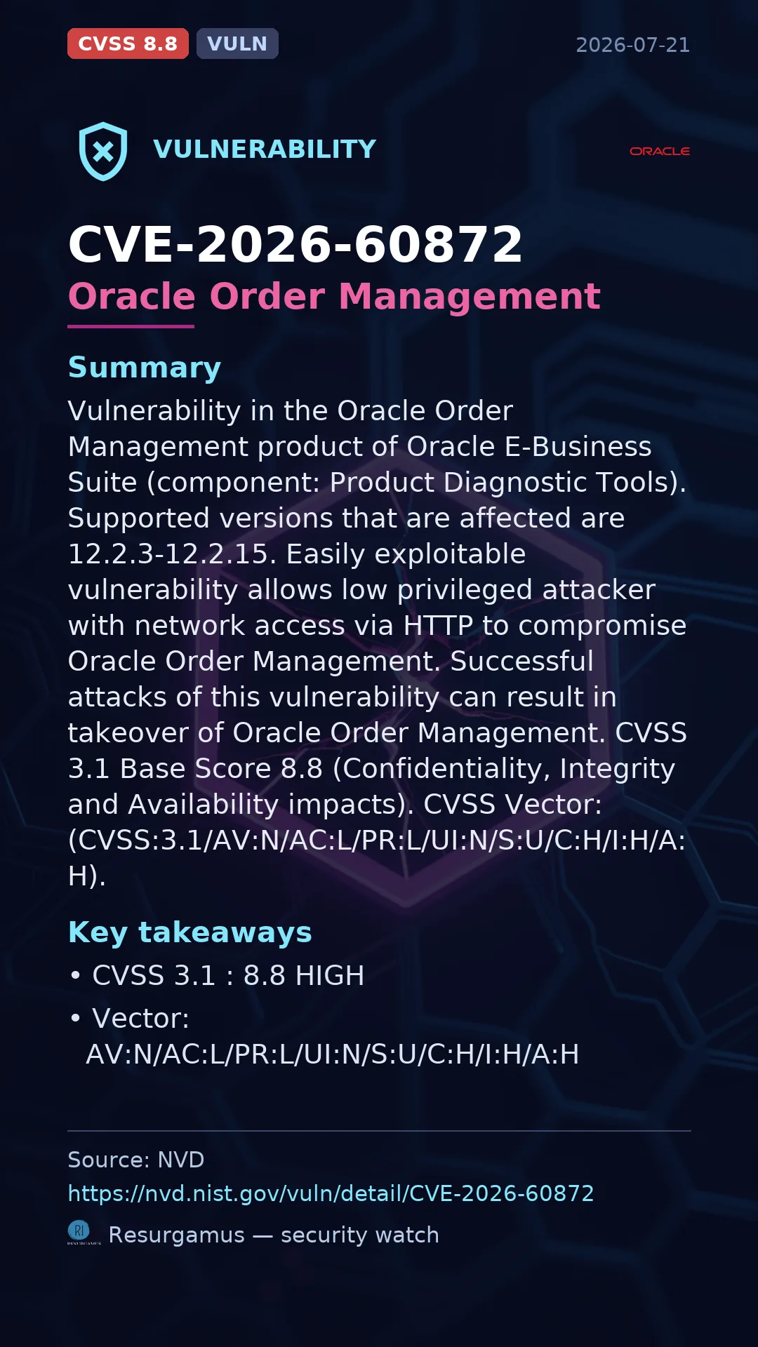 CVE-2026-60872 Oracle Order Management Vulnerability