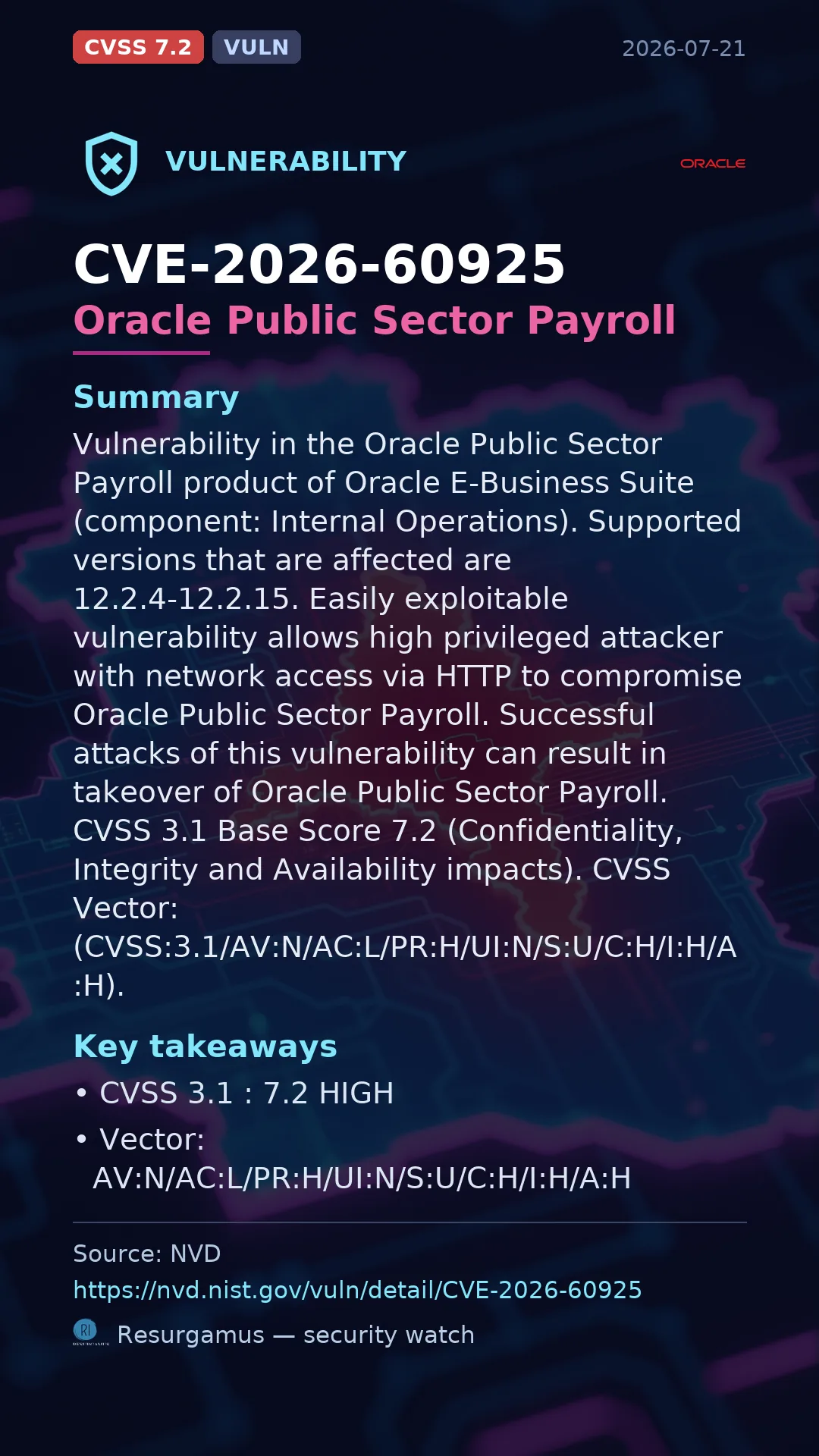 CVE-2026-60925 Oracle Public Sector Payroll Vulnerability