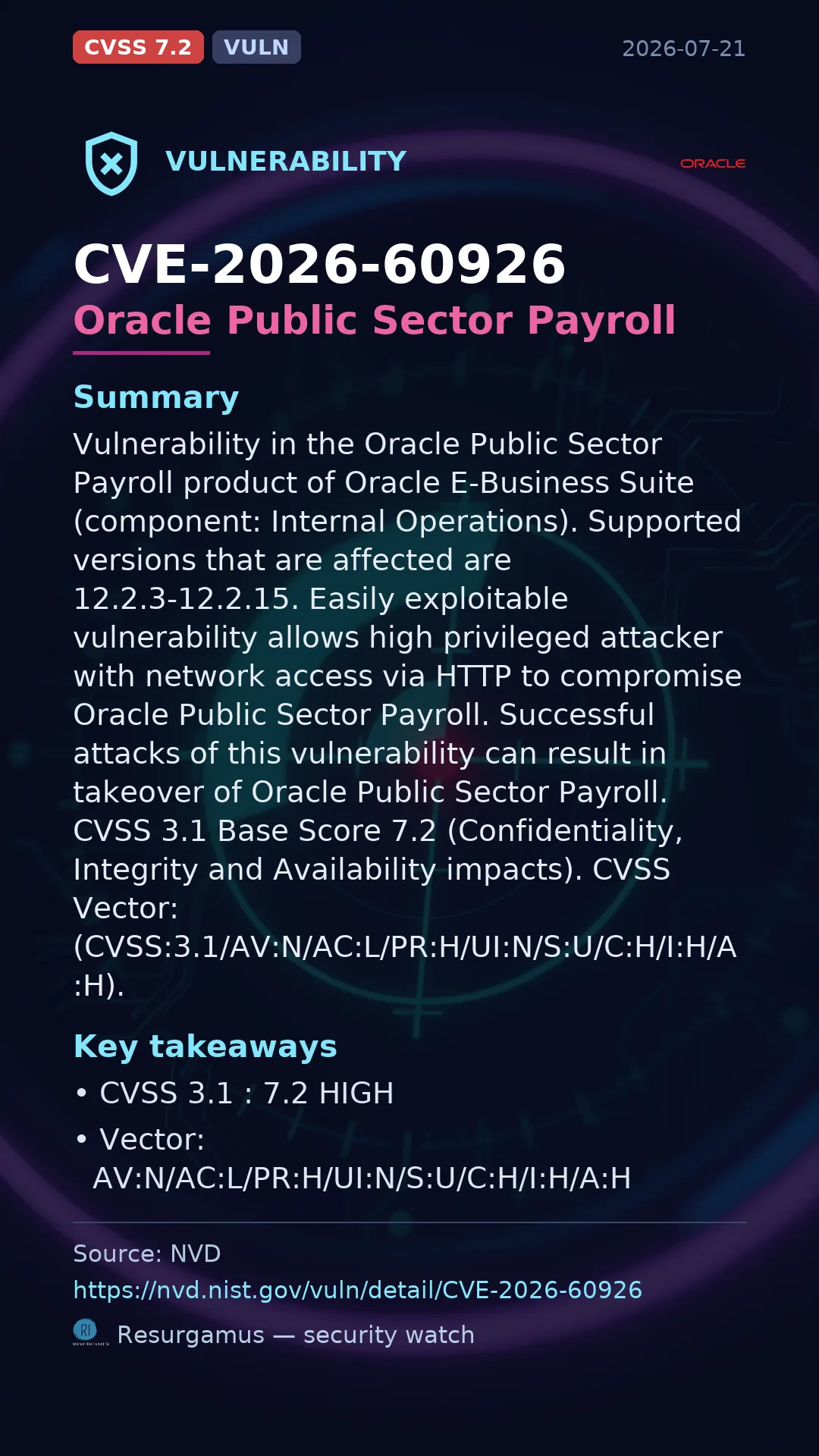 CVE-2026-60926 Oracle Public Sector Payroll Vulnerability