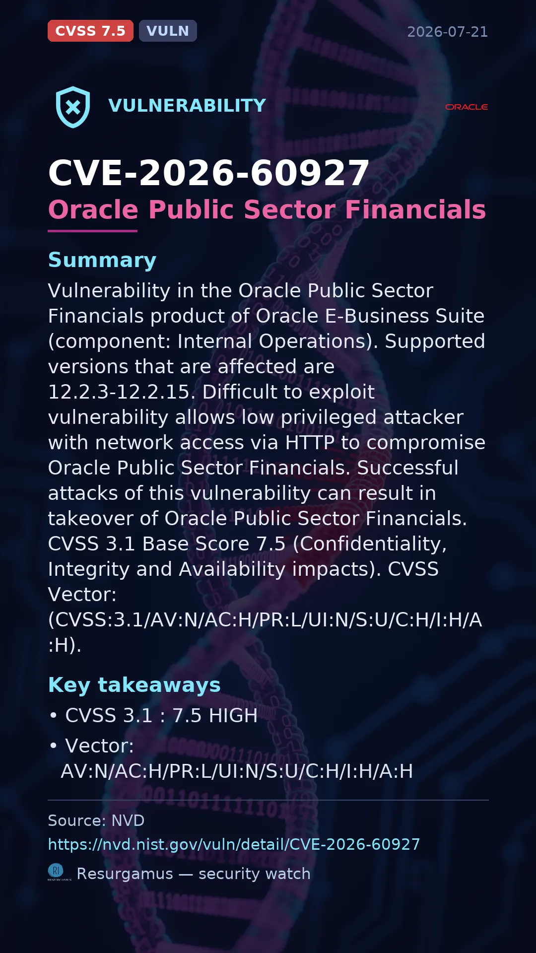 CVE-2026-60927 Oracle Public Sector Financials Vulnerability